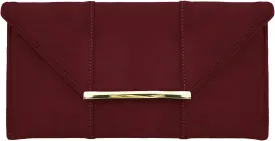 JNB Faux Microsuede Envelope Clutch