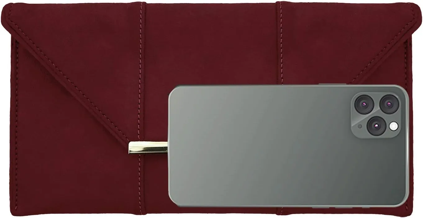 JNB Faux Microsuede Envelope Clutch