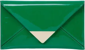 JNB Faux Patent Leather Glossy Envelope Clutch