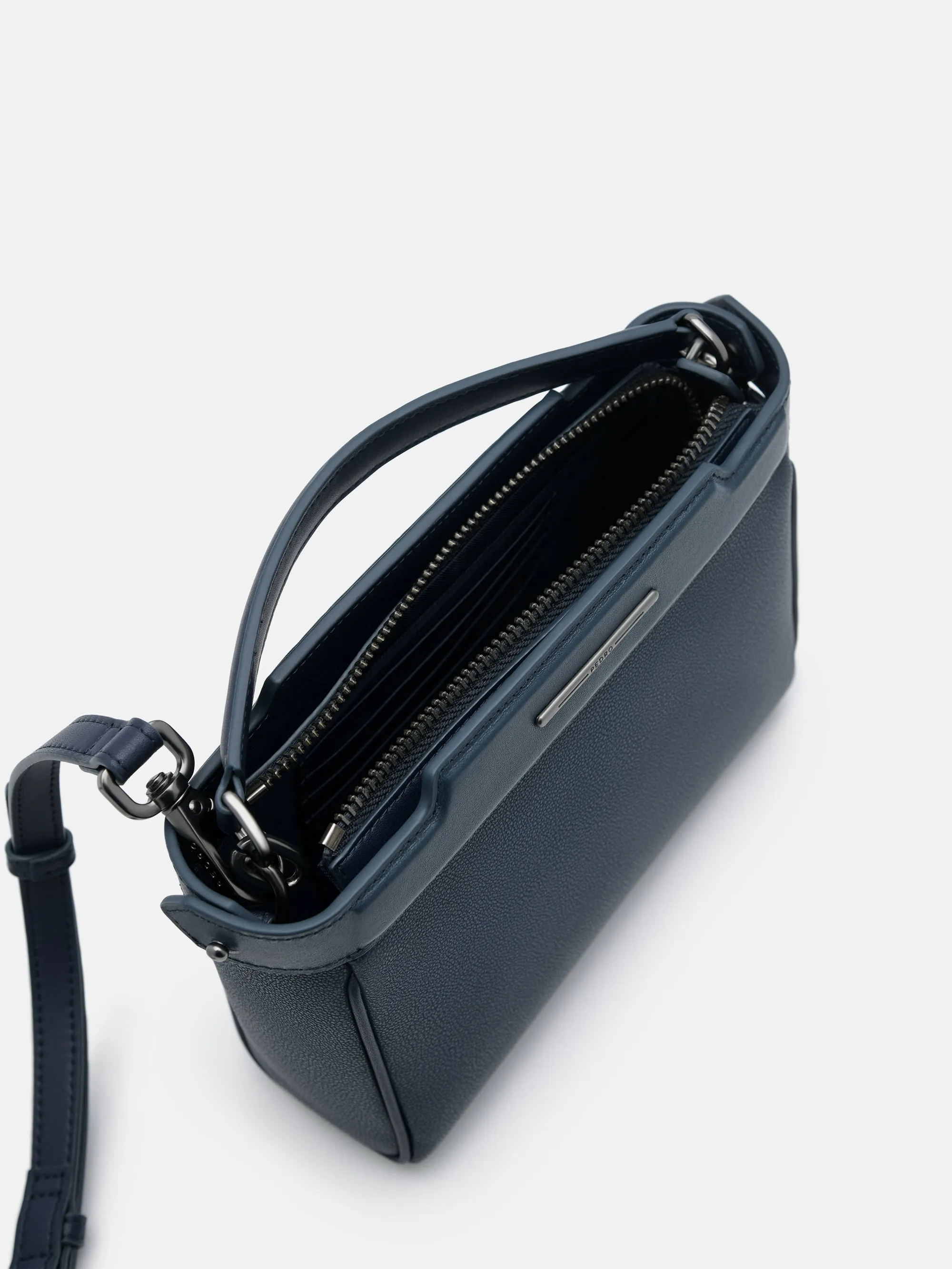 Leather Structured Sling Bag