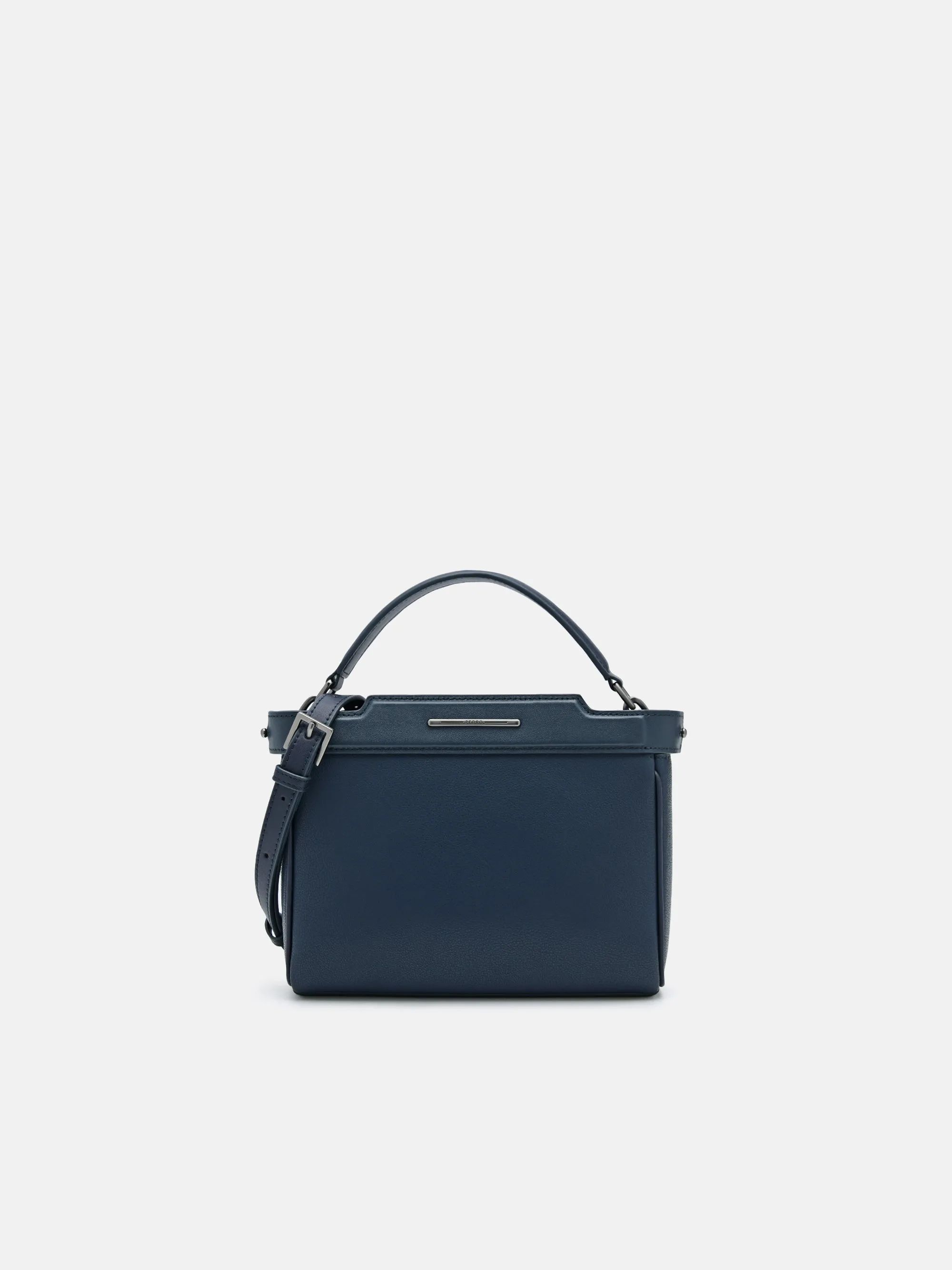 Leather Structured Sling Bag