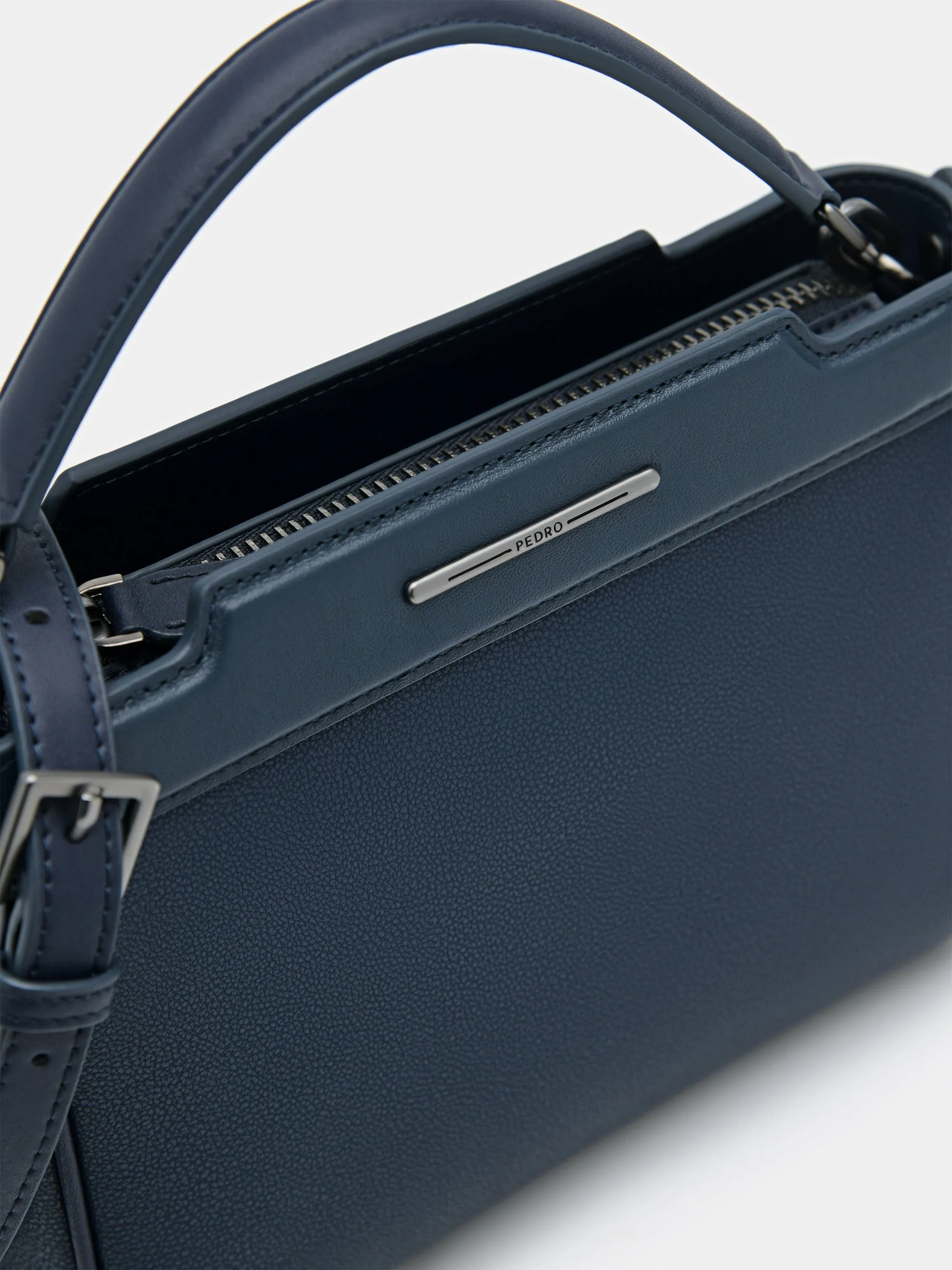 Leather Structured Sling Bag