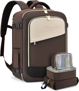 LOVEVOOK Travel Backpack for Women, 40L Carry On Backpack Flight Approved, Large Personal Item Bag Fits 17 inch Laptop, TSA Approved Luggage with 3 Packing Cubes,Waterproof Weekender Gym Essentials
