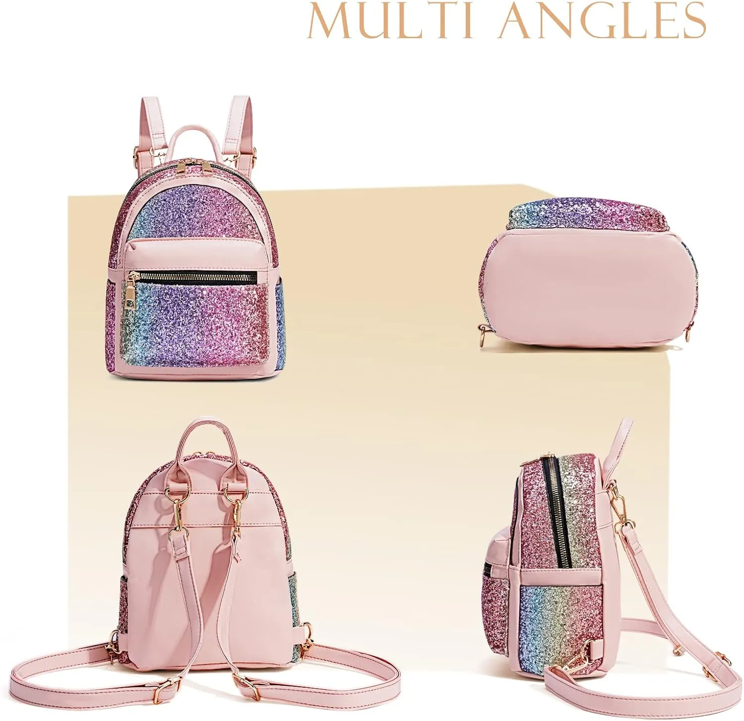 Mini Backpack for Girls, Small Backpack Purse for Women Teens Kids, Cute Mini Bookbag with Coin Purse Gift