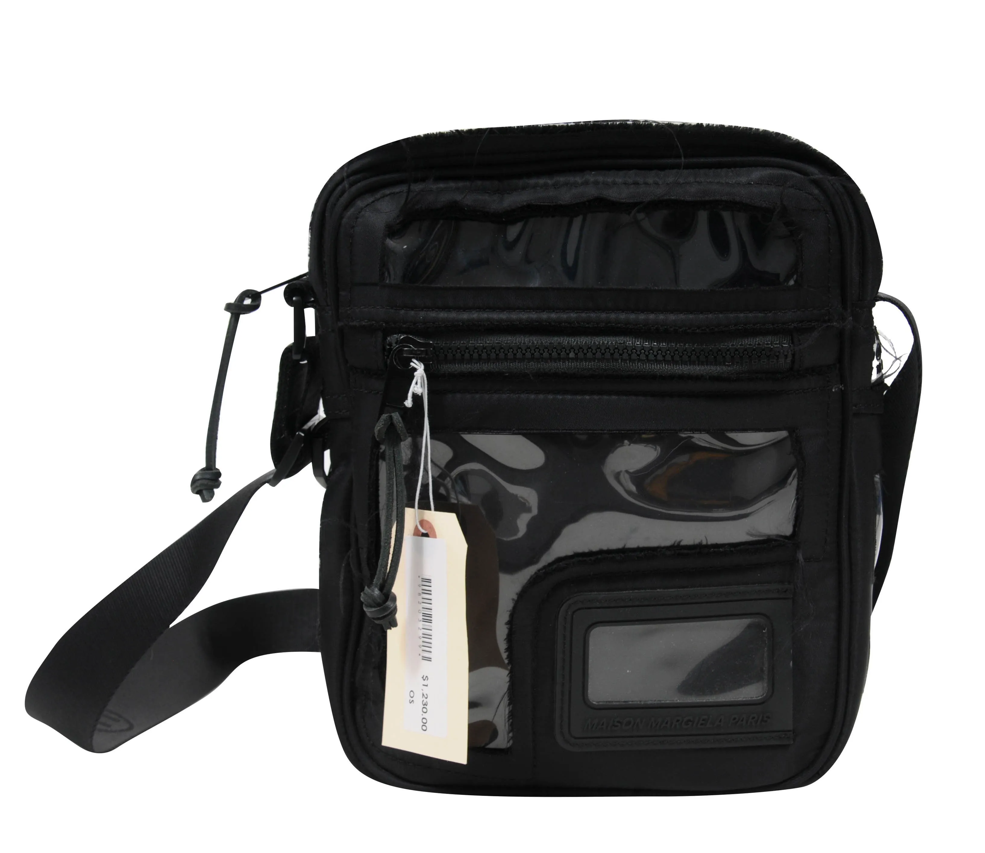 MM11 Distressed Fabric & PVC Shoulder Messenger Side Bag