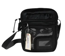 MM11 Distressed Fabric & PVC Shoulder Messenger Side Bag