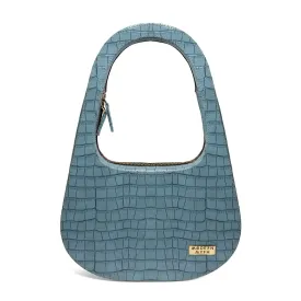 Modern Myth BELL Two Color Croco Finish Structured Handbag for Girls & Women