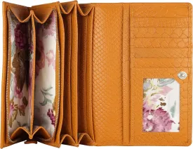 Mou Meraki Women RFID Blocking Genuine Leather Bifold Wallet-Clutch For Women-Shield Against Identity Theft