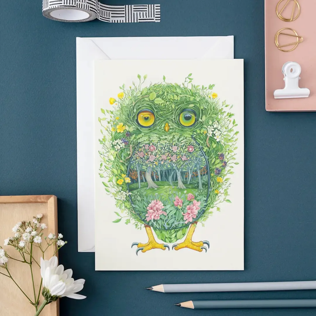 Owl Wild Wood Note Card