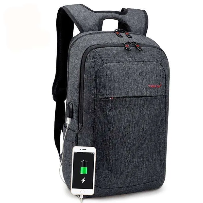 Oxford USB Laptop Backpack