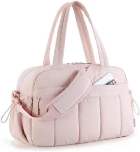 Travel Duffel Bag Gym Bag for Women with Wet Pocket Carry on Weekender Bags Waterproof Hand Luggage Airport Cabin Bag(Pink)