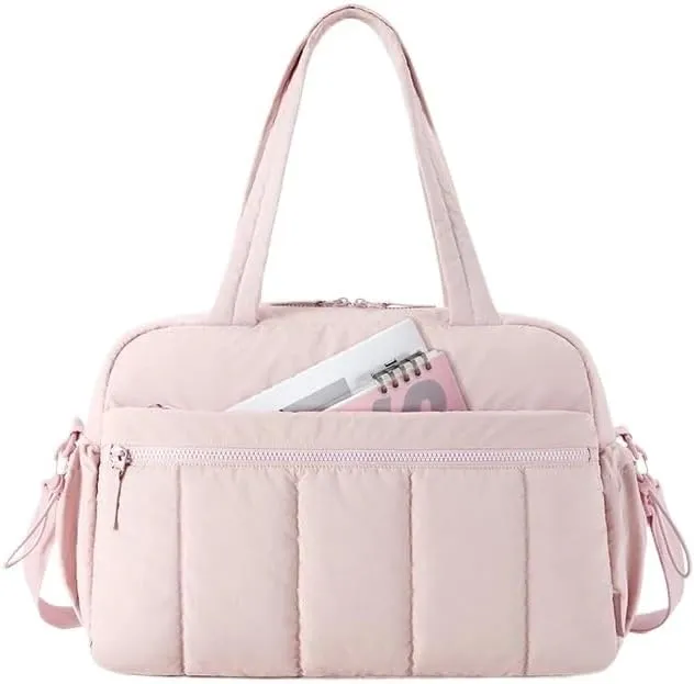 Travel Duffel Bag Gym Bag for Women with Wet Pocket Carry on Weekender Bags Waterproof Hand Luggage Airport Cabin Bag(Pink)