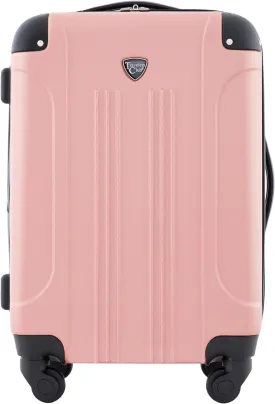 Travelers Club Chicago Hardside Expandable Spinner Luggage, Rose Gold, 20" Carry-On