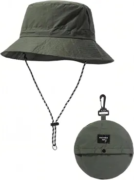 Waterproof Bucket Hat, Fishing Golf Bucket Hat for Men Women Safari Hiking Travel Summer UV Hats Cute Foldable