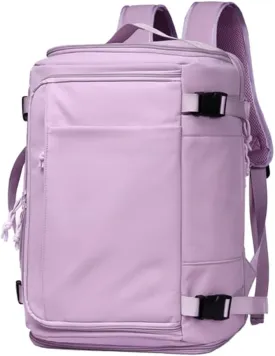 Waterproof Carry-On Travel Backpack, Backpack Waterproof Outdoor Sports, Travel Carry on Backpack Expandable for Women Men (Purple)
