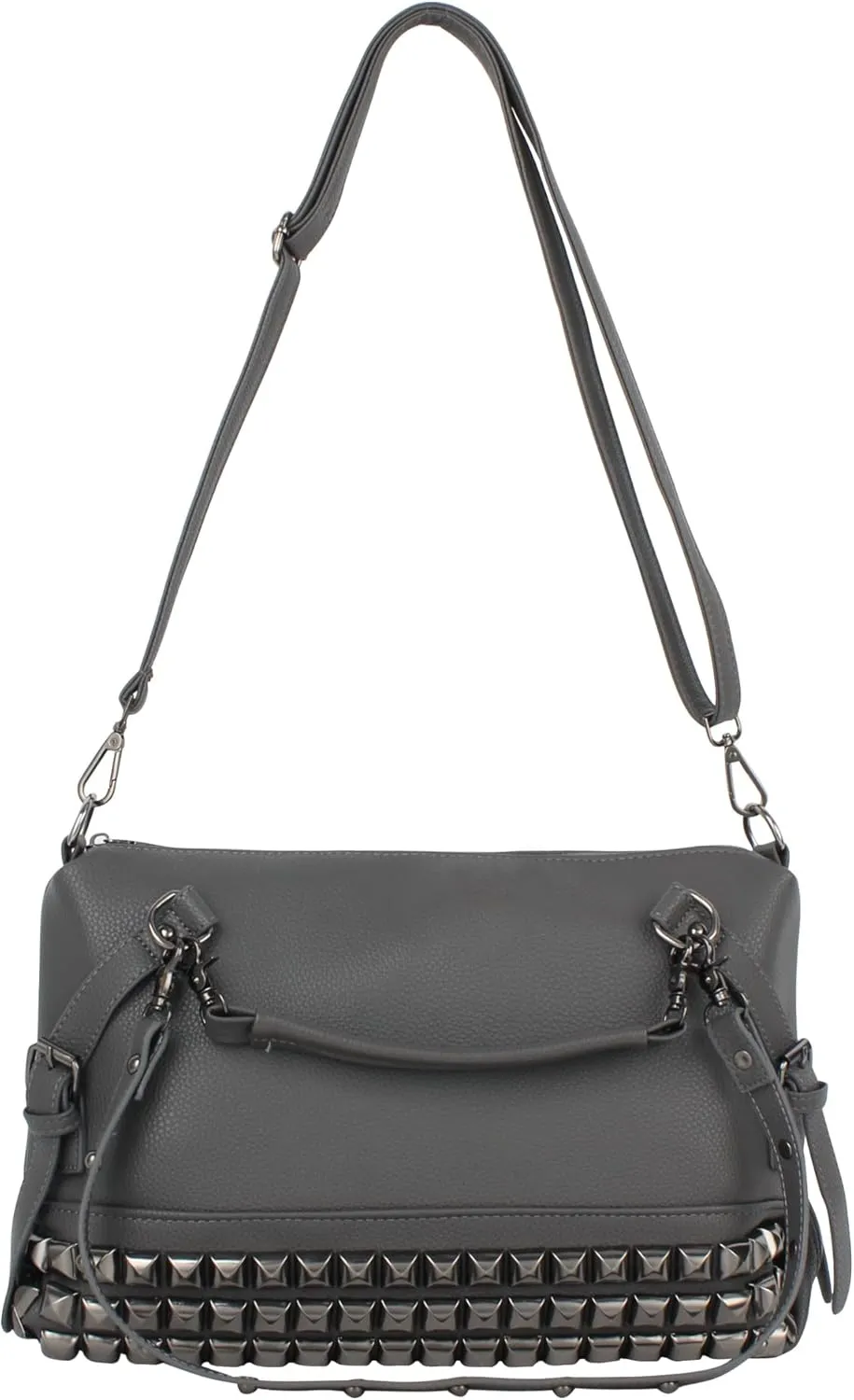 Women Punk Rivet Tote Satchel Handbags Large Capacity Studded Shoulder Bag Nightclub Hobo Cross Body Bag Purse