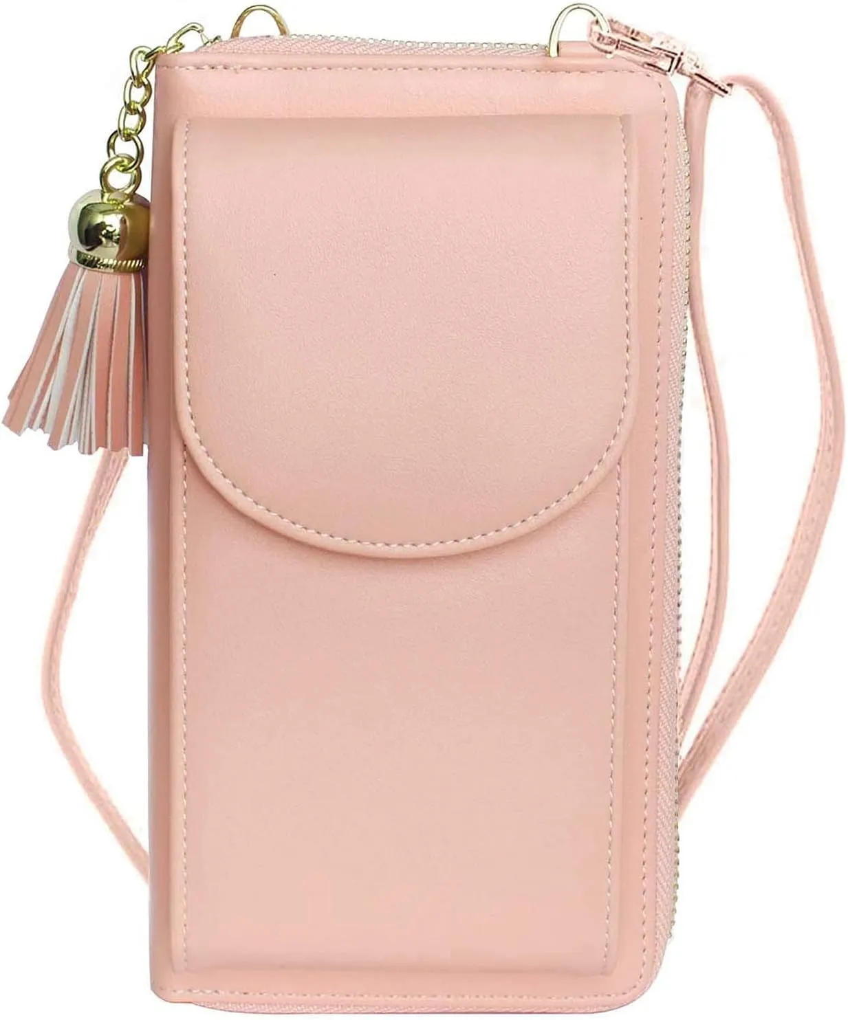 Womens Crossbody Bag Big Tassels Small Phone Purse Shoulder Bag Leather Travel RFID Card Wallet Case Baggap Handbag Clutch