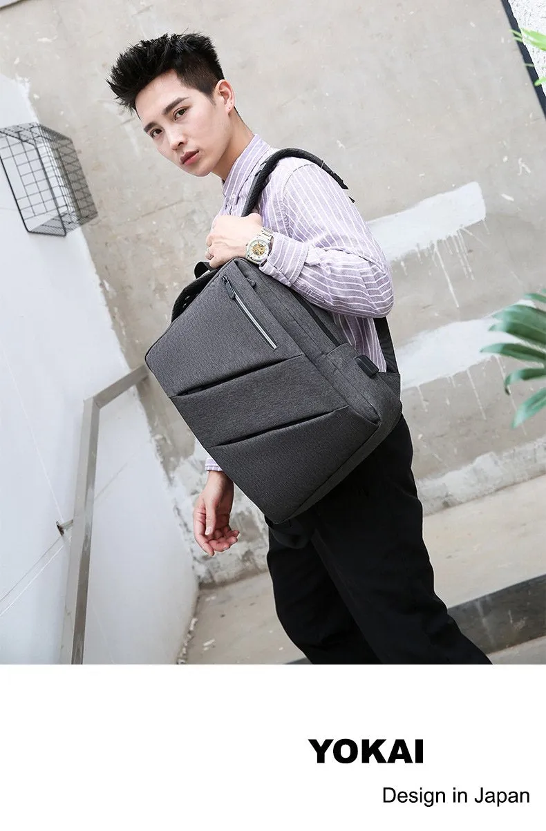 Yokai Japanese Backpack 15.6 inch Men Military Grade Backpack Water Resistant USB Charger Port
