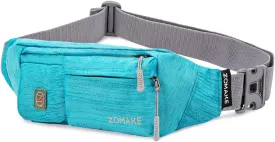 ZOMAKE Small Crossbody Fanny Pack for Women Men, Runner Belt Bag with Adjustable Strap, Water Resistant Waist Bag for Running